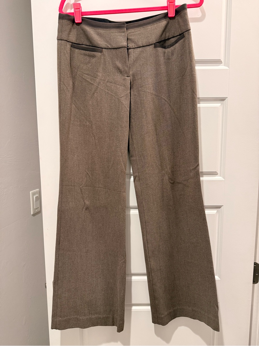Express Women's Wide Leg Dress Pants in Taupe
